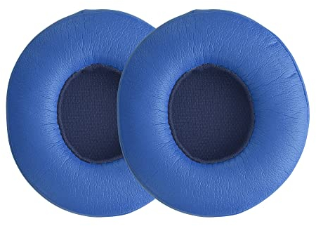 kwmobile 2x Cuscinetto Cuffie Compatibile con Beats Solo 2 Wireless/Solo 3 Wireless Pad - Cuscinetti Ricambio Cuffie Over Ear Simil Pelle - blu chiaro