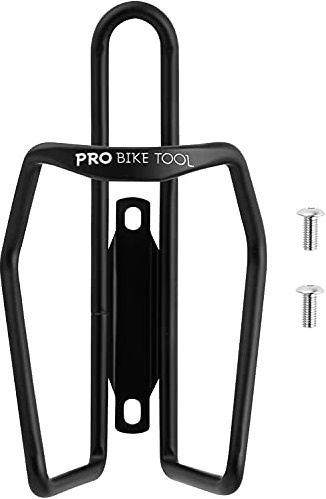 PRO Bike Tool Fahrrad-Trinkflaschenhalter - Modernes Rohrdesign - Mattschwarz - Stabiler Fahrrad-Flaschenhalter, ideal für Rennrad und Mountainbikes