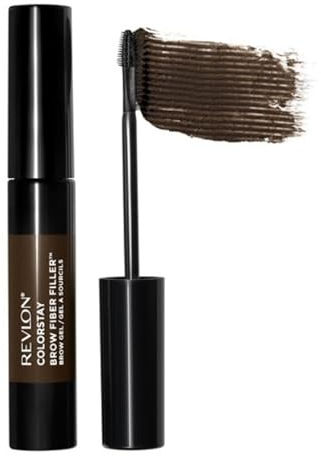 Revlon ColorStay Brow Fiber Filler, Wasserfestes und Volumisierendes Wasserfestes Augenbrauengel, 305 Darkbraun, 6,5 g