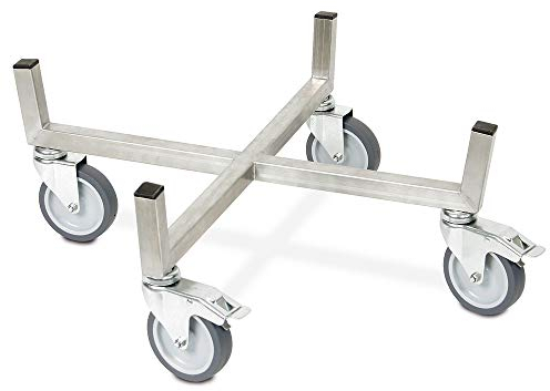 BRB Transportroller für Rundbehälter, Tonnen und Reifen bis Ø 680 mm aus Edelstahl