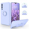 SouliGo Huawei P30 Hülle, Huawei P30 Handyhülle Silikon Gel Slim Case Cover mit 360 Grad Ring Halter Ständer stabil Kratzfest Hülle für Huawei P30 Lavendel