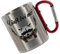 CreaLuxe Edelstahltasse mit Karabiner - Läuft bei mir Waschbär - 330ml, Tasse bedruckt, Kaffeetasse, Bürotasse, Metalltasse mit Name