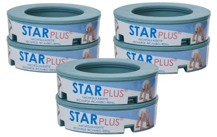 MEDOSAN Windeleimer Nachfüll-Set | 6teilig | geruchsdicht | keimfrei | Fassungsvermögen bis zu 200 Windeln | integrierter Aktiv-Geruchsfilter