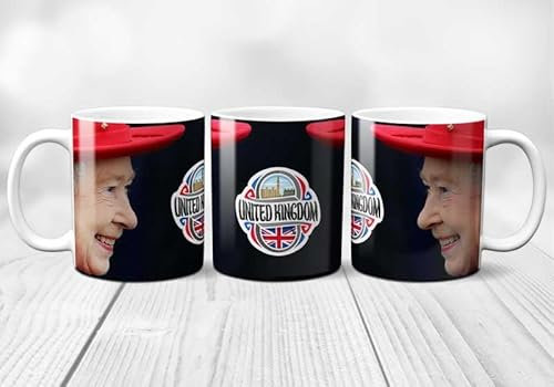 Tasse / Tasse aus Keramik, Königin Elisabeth 2
