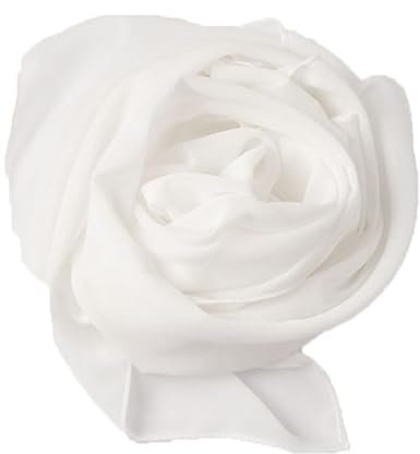 WANSSY® moderner Chiffonschal lang Schal Stola Tuch für Hochzeit Abendkleid in verschiedenen Größen Farben (Weiß)