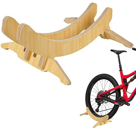 Bexdug Sol pour vélo,Supports vélo au Sol | vélo en Bois pour vélo Montagne et Organisateur Stockage pneus Route, Forte universalité