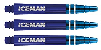 RED DRAGON Gerwyn Price Nitrotech Blau mit blauem Oberteil Mittel Dart-Stiele - 2 Sets pro Packung (insgesamt 6 Stiele)