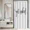 Hnmdmyi Rideau de Douche Blanc 90x180, Noir Art Font Words Get Naked Rideaux de Douche Funny Quotes Beau et Cool Rideau de Baignoire Imperméable Polyester Tissu Lavable Rideau de Bain avec Crochets