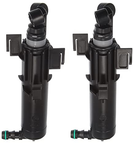 A ABSOPRO Delantero Faro Lavado Boquilla Pulverizador Chorro para - 2uds Negro