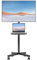 suptek TV Ständer mit Rollen, TV Ständer Rollbar für 21–60 Zoll LCD/LED Fernseher, TV Rollwagen mit Tablett, Höhenverstellbarer Fernsehständer mit Rollen, TV bis zu 35kg max. VESA 400 x 400mm