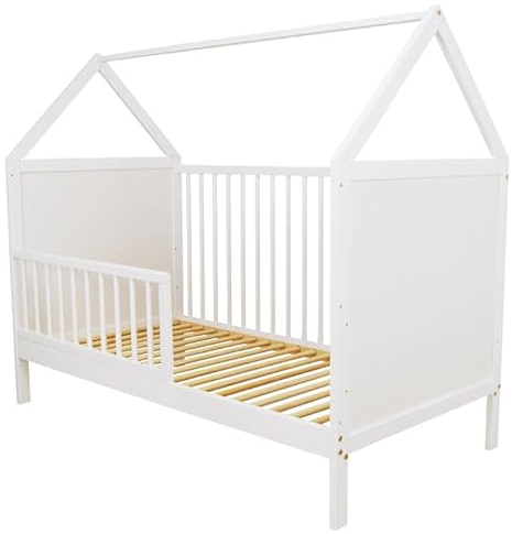 Need Sleep Hausbett Babybett 70x140 cm höhenverstellbar Weiß