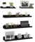Giftgarden 60cm Lang Wandregal Holz, Schwarz Großer Schweberegal Bilderleiste für Wohnzimmer, Küche, Kinderzimmer, Schlafzimmer oder Büro - 5 Stück mit Verschiedenen Größen
