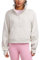 CRZ YOGA Women's Fleece Lined Half Zip Sweatshirt Soft Pullover Funnel Neck Long Sleeve Pockets Jumper Shirt with Thumb Holes Milky White 8