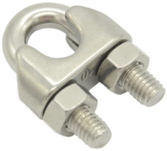 BREAKA (20 Teile/los) M8 SS304 Edelstahl 8mm DIN741 U Typ Draht Seil Clip Kabel Klemme Schrauben Rigging Hardware M8 Schellen