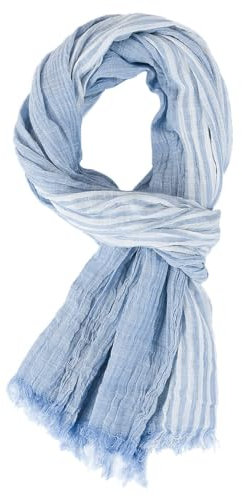 YONKOUNY Schal Herren Weiche Schal aus Baumwolle Herbst Winter Mode Lang Halstuch Herrenschal (Hellblau)
