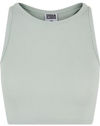 Urban Classics Damen Top Cropped Rib Top, geripptes Top für Frauen, kurz geschnitten, Slim Fit, frostmint, 5XL