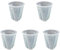 BBTISG 5 Vasi Trasparenti per Orchidee, Trasparenti Vasi in Plastica con Fori di Drenaggio per Balcone Interno ed Esterno (18 cm)
