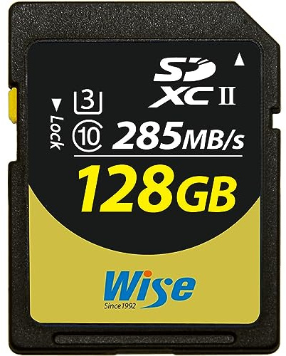 Wise SDXC UHS-II V60 128 GB R:290 MBs/W: 100 MBs WI-SD-S128 Marke