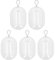 Hooleey 5 pièces support de mélangeur de beauté protection Visible Transparent anti-poussière étui pour éponge de maquillage blanc