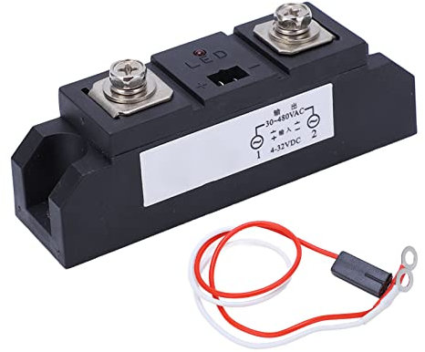 ERNZI Halbleiterrelais, Auslösung ohne Aktion, Rauschen, niedriger Pegel, DC-Steuerung, AC-SSR-Relaisgehäuse mit Kabel for Automatisierungsgeräte