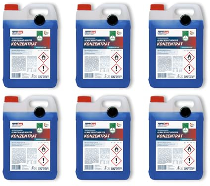 EUROLUB Scheibenfrostschutz Klare Sicht Winter Konzentrat, 6X 5 Liter