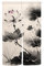 XMJJKUF Japanischer Noren-Türvorhang, chinesische Tuschemalerei, Lotusdruck, Fensterbehandlung, Türtapisserie, Polyester-Panel für Raum, Privatsphäre, Trennwand, Raumdekoration, 85,1 cm Breite x 180,1