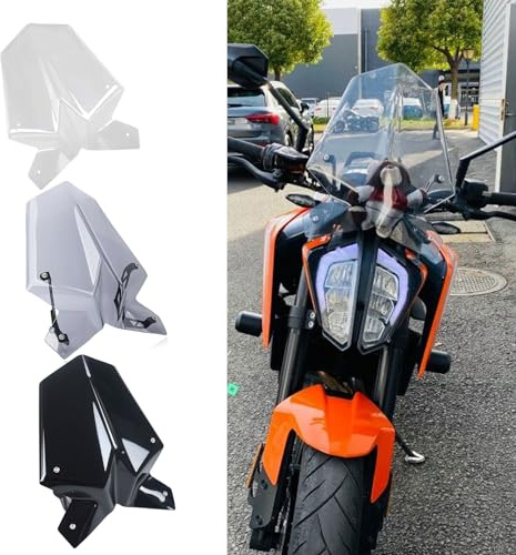 Midimttop Passend für K&T&M Duke 790 2017-2023 Duke 890 2020-2023 Duke790 DUKE890 Zubehör Motorrad Frontverkleidung Sport Windschutzscheibe Windschutzscheibe Visier Windabweiser (Grauer Rauch)