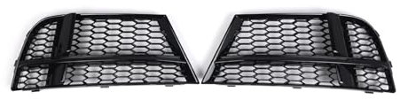 L/R Griglia for fendinebbia a nido d'ape compatibile for AUDI A3 8V S-LINE SEDAN SPORTBACK CONVERTIBILE 17-19 Copertura for griglia fendinebbia for paraurti anteriore