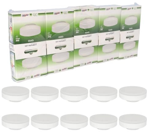 JANDEI - 10 x Lampadina Led GX53 9W (equivalente a 75 W), 900 lumen. Perfetto per case, camere da letto, soggiorni e corridoi. Dimensioni: 74x28 mm. (Blanco Neutro 4200K)