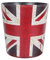 KOMBIUDA 1pc Vintage Union Jack Bin European Style Leather Waste Basket Large Capacity Easy Open Design for Office Home