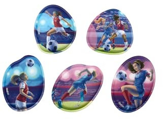 ergobag Kontur Klettie Set Motivwelt Themenwelt Klettflächen Sammelspaß Individualisierung Fußballkönigin - Multi Colored