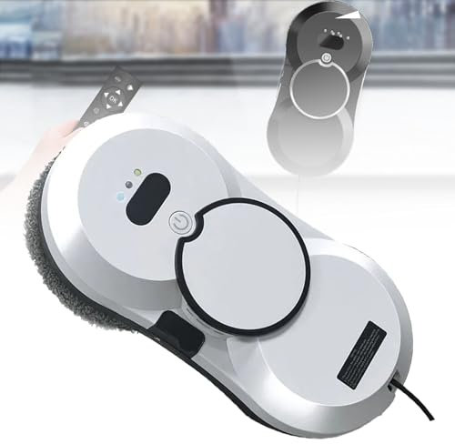 Robot limpiacristales, pulverizador de agua inteligente con atomización ultrasónica, potencia de succión de 5600 PA, planificación de ruta inteligente, tecnología de detección de bordes,White