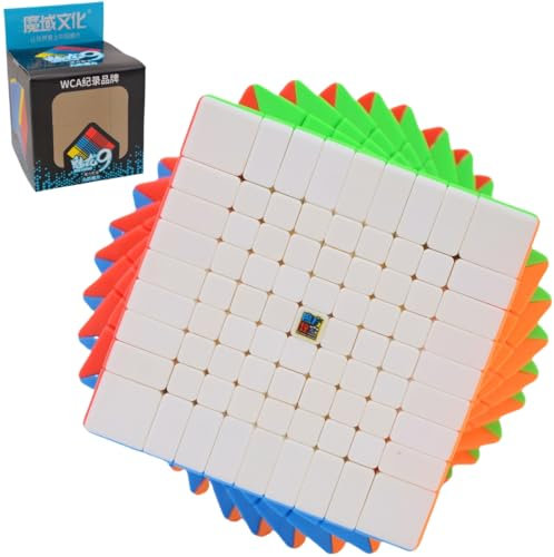 Bukefuno MoYu Meilong 9x9,Zauberwürfel, Moyu Speed-Puzzle-Würfel 9x9 Stickerlos Meilong 9x9x9 Magic Cubing-Klassenzimmer MF9 Spielzeug Würfel,Bildungsspielzeug