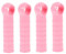Alipis 4pcs Mop Stick Broom Handle Mop Head Mop Rod Grip Spinner Mop Power Mop Refills Clothes Rail Socket Mop End Cap Replacement Grips Mop Rod Mop Rod Sleeve Dust Mop Pink Plastic
