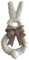 Kranz Rohling Groß Weißer - Bandhasenkranz für Ostern, weißer -Osterkranz, Elegante Festliche Frühlingsdekoration Federkranz Groß (White-ba, One Size)