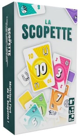 Bakakou LA SCOPETTE - Jeu de Société - Jeux de Carte Rapide et Stratégique - Variante Italienne de la Scopa - Jeu Tactique 2 à 6 Joueurs - 15 Min - pour Toute La Famille - Idée Cadeau Original