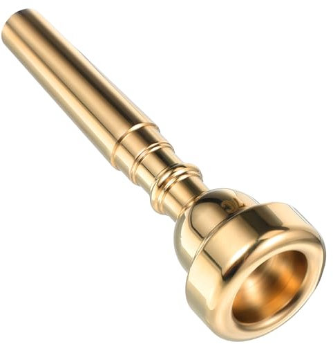 Garneck Trompetenmundstück 7C Für Jagdhorn - Vergoldetes Messing Mundstück - Ideal Als Ersatz Für Trompete Und Horn Hochwertiges Zubehör Für Musiker Und Blasinstrumente