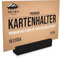 EKFJAELL Kartenhalter Holz 15 cm schwarz aus massivem Buchenholz (10er-Set), schwer & stabil - als Fotohalter, Postkartenständer, Menükartenhalter, Tischkartenhalter als Hochzeitsdeko uvm.