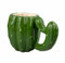 Taza de cerámica en forma de cactus, diseño único de cactus 3D con mango de cactus, capacidad de 350 ml, perfecta para café, té y regalo