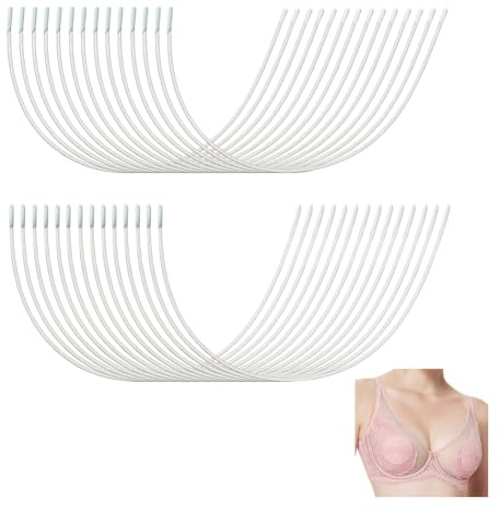 PH PandaHall 24Pairs 2 Size Stainless Steel Bra Wire Metal Bra Wire Heavy Gauge Sturdy Underwire for D Cup C Cup Bras Replacement Repair Accessories Women Bra Bustiers Corsets