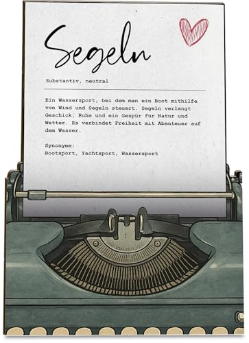 Segeln Karte Definition Segeln Holzkarte - Geburtstagskarte mit Umschlag - stilvolle Segeln-Grußkarte, besonderer Gruß, der Freude bereitet, Grußkarte für Familie und Freunde