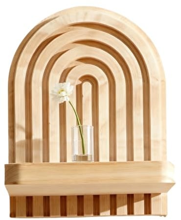 Wall Shelves,Rainbow-Shaped Organizer Stand - Wall Mounted Wood Display Shelves | for Living Room Bathroom Kitchen Lounging Meditation Den Plants Pot Crystal Book Photo Frames Perfume