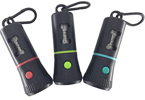 MHADBKH Dog Poop Bag Dispenser With LED Flashlight Cleaning Waste Garbage Box For Carrier Puppy Pick-Up Bags Holder Pouch Pet Outdoor Supplies Poop Bags Scented