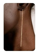 BodyBonita Orecchini Pendenti Donna in Argento Sterling 925 con Catena Ipoallergenica, Delicati Orecchini Lunghi Donna Pendenti Placcati in Oro 16 Carati Gioielli che non si Ossidano