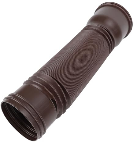 RASTKY Abfluss-Fallrohrverlängerung, Starke PE-Regenrinnen-Fallrohrverlängerung für Villa Im Freien, Rund, Einziehbar und Spritzschutz-Design für Reibungslose Entwässerung, 1 Set (BROWN)