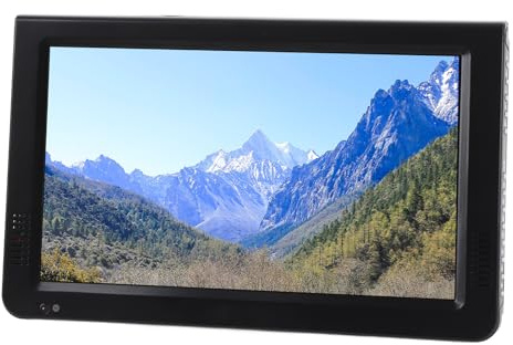 Asixxsix Téléviseur Numérique 10 Pouces, Téléviseur Portable avec Batterie 4000 MAh et Lecture Vidéo 1080P, Emplacement USB et Carte, Tuner Numérique intégré, pour Camping en Voiture de