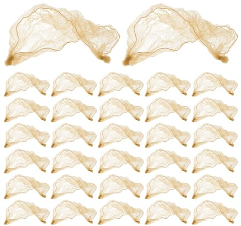 HAMPPLIES Unsichtbare Haarnetze für Damen Hochelastische Atmungsaktive Duttnetze aus Polyesterfaser 40 Stück für Ballett Tanz Perücken und Hochsteckfrisuren