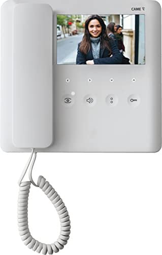 CAME AGT V Videocitofono a cornetta dal design elegante con tasti soft-touch, display LCD 5″ ad alta risoluzione, un tasto AUX programmabile, colore bianco