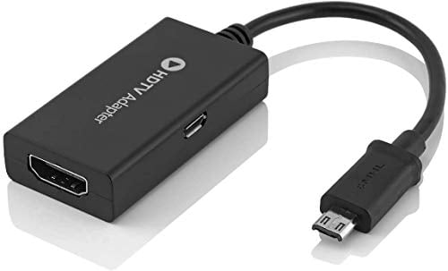 QGECEN MHL 11-pin Micro USB to HDMI Cable Adapter with 1080p Video Audio Output for Samsung Galaxy S3 S4 S5, Note 2 3 4, Galaxy Tab 3, S, Pro