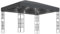 vidaXL Pavillon mit LED Lichterketten Solarenergie Gartenzelt Partyzelt Festzelt Gartenpavillon Bierzelt Garten Zelt Outdoor Terrasse 3x4m Anthrazit
